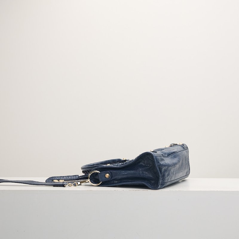 二手Balenciaga giant city機車包/小號 深藍色-2