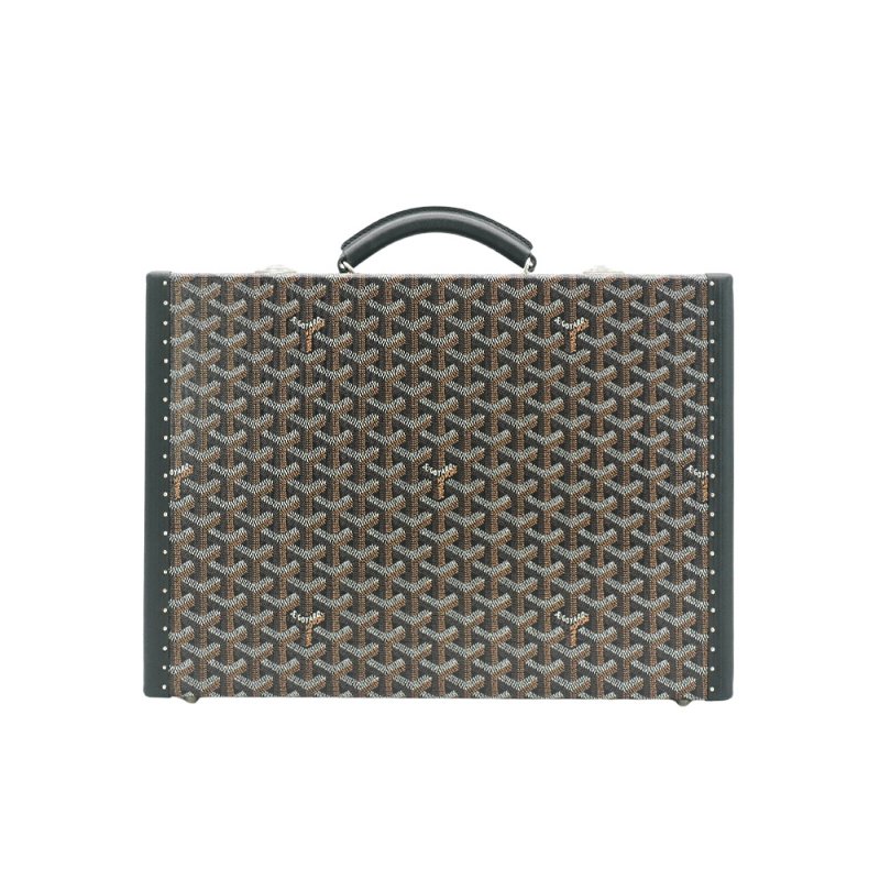 Goyard 展示品 Manoir PM 印花帆布硬殼手提公事包(黑)-0