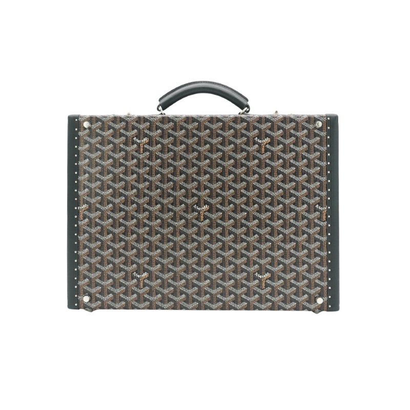 Goyard 展示品 Manoir PM 印花帆布硬殼手提公事包(黑)-2
