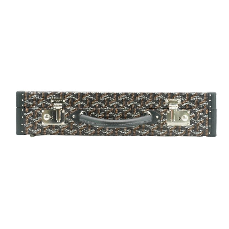 Goyard 展示品 Manoir PM 印花帆布硬殼手提公事包(黑)-3