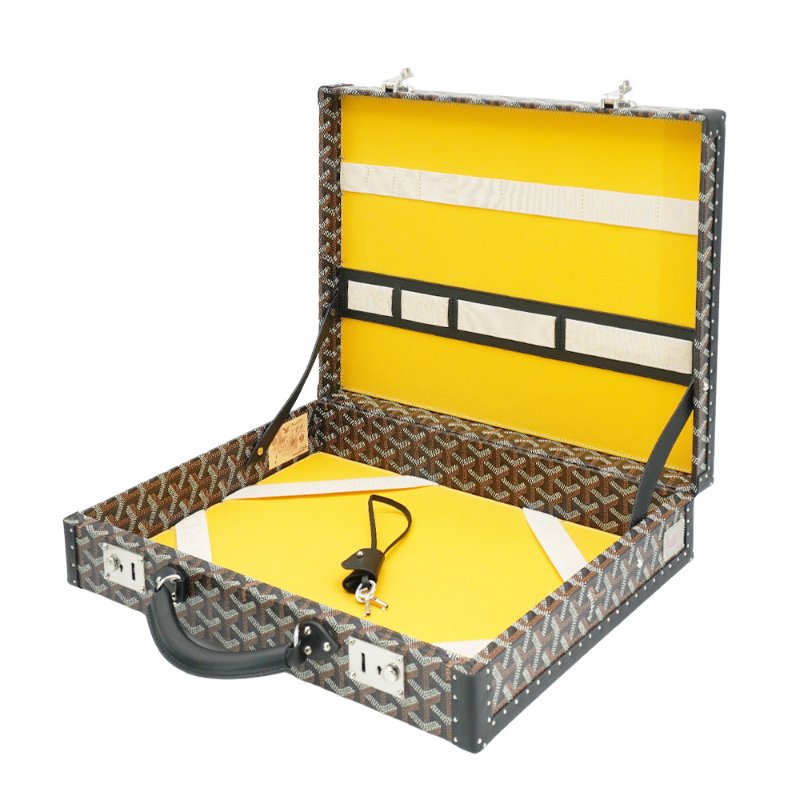 Goyard 展示品 Manoir PM 印花帆布硬殼手提公事包(黑)-5