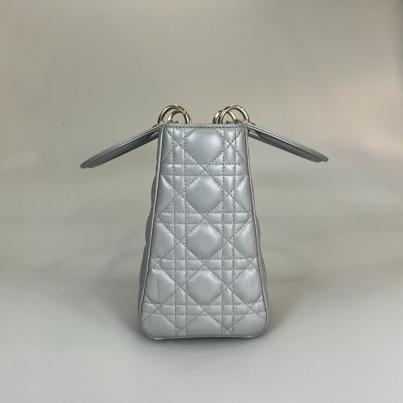 DIOR  灰銀黛妃包5*5 舊版-2