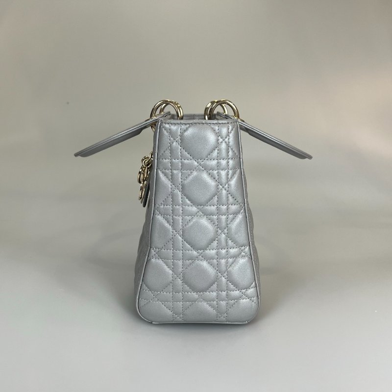 DIOR  灰銀黛妃包5*5 舊版-3