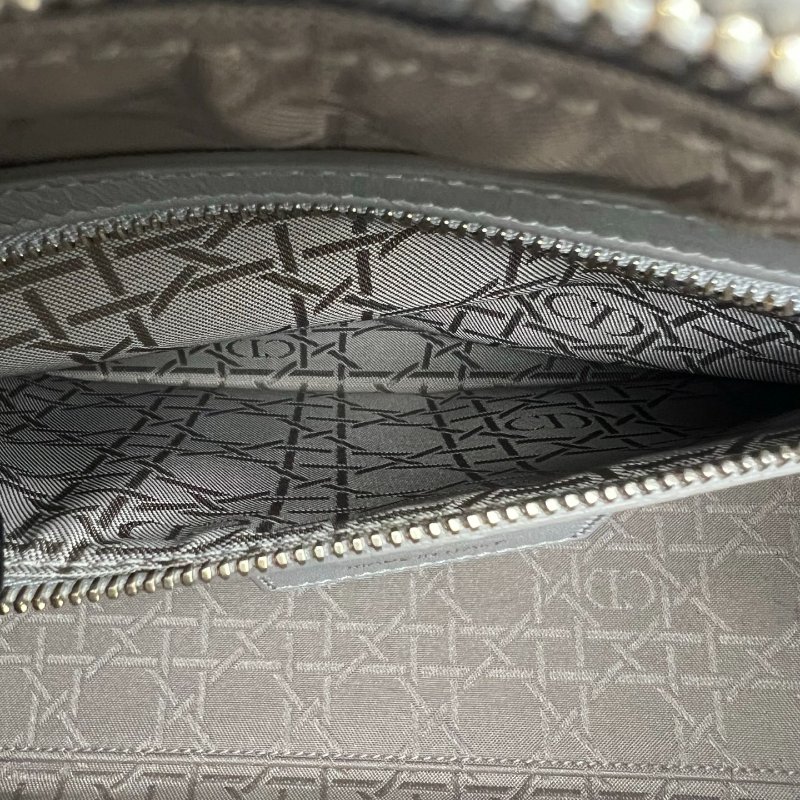 DIOR  灰銀黛妃包5*5 舊版-6