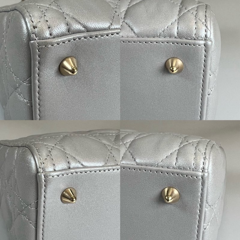 DIOR  灰銀黛妃包5*5 舊版-12