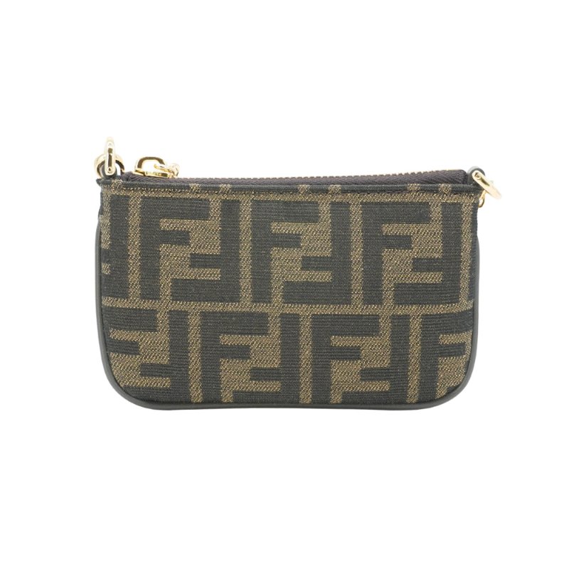Fendi Baguette 緹花布迷你手提包(8M0535-咖)-2