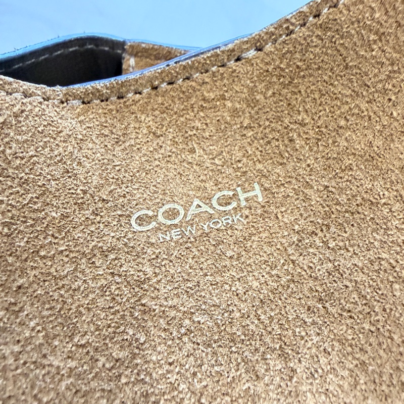 Coach Suede Brooklyn Shoulder Bag 28 麂皮手提肩背包 cedar 雪松色-6