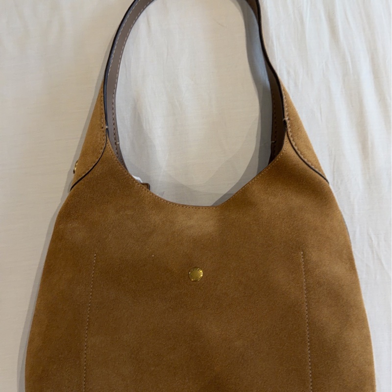 Coach Suede Brooklyn Shoulder Bag 28 麂皮手提肩背包 cedar 雪松色-7