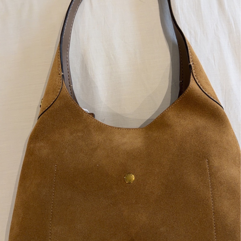 Coach Suede Brooklyn Shoulder Bag 28 麂皮手提肩背包 cedar 雪松色-8