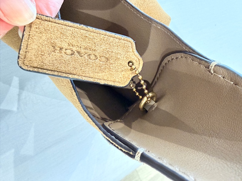 Coach Suede Brooklyn Shoulder Bag 28 麂皮手提肩背包 cedar 雪松色-12