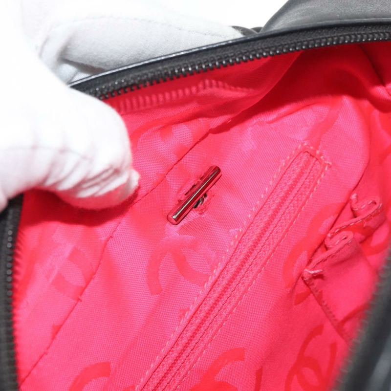 【日本直送】香奈兒 Cambon 系列絎縫波士頓包，黑色銀色雙C標誌皮革，正品編號 159886SAV-8