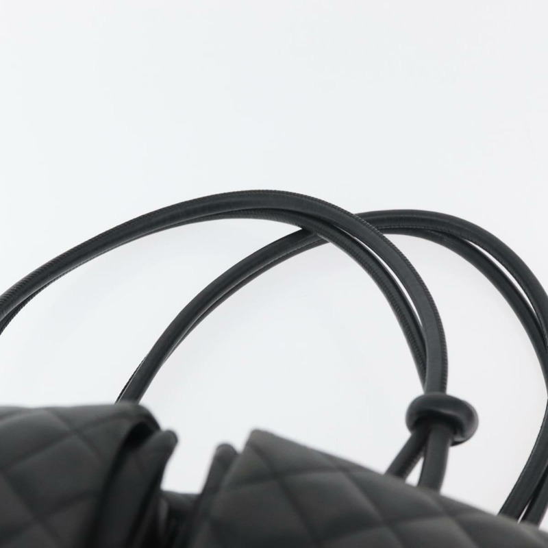 【日本直送】香奈兒 Cambon 系列絎縫波士頓包，黑色銀色雙C標誌皮革，正品編號 159886SAV-13