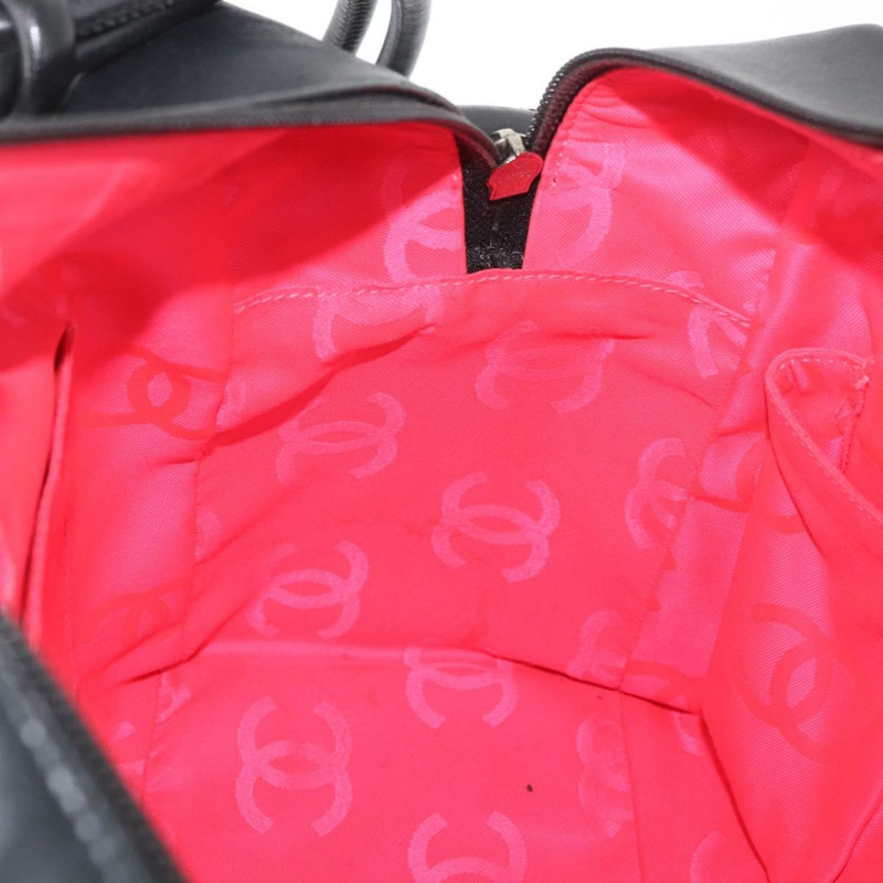 【日本直送】香奈兒 Cambon 系列絎縫波士頓包，黑色銀色雙C標誌皮革，正品編號 159886SAV-21