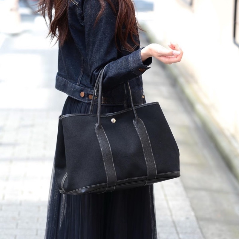 【又輕又實用✨全網最低價】愛馬仕Hermes Garden Party 黑色花園包36-1