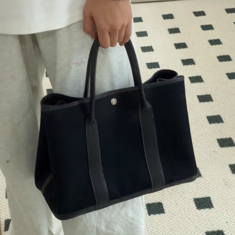 【又輕又實用✨全網最低價】愛馬仕Hermes Garden Party 黑色花園包36-2
