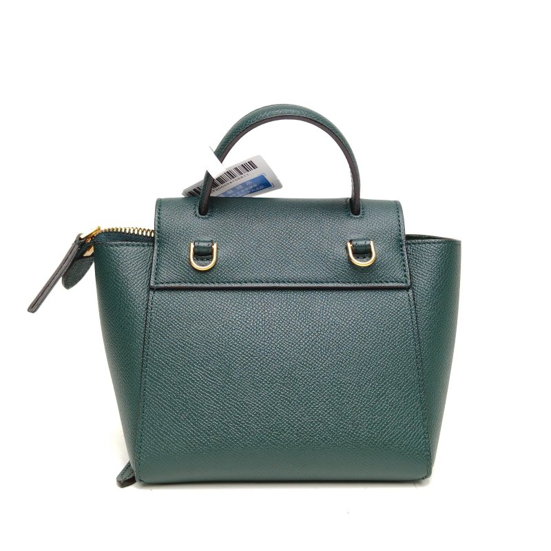 CELINE Belt鯰魚包Pico15綠色牛皮金扣肩背包-2