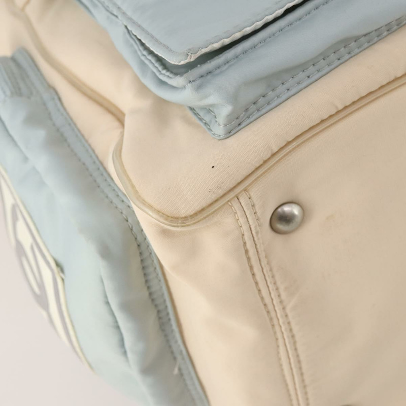 【日本直送】香奈兒運動單背包 尼龍 象牙色 銀色 CC 標誌 正品 YKZ147A-13