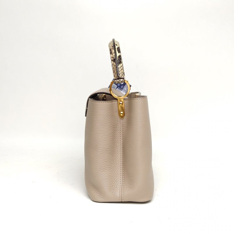 LOUIS VUITTON Capucines小號大象灰牛皮金扣2017肩背包-3