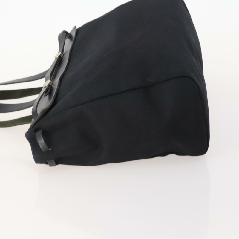 【日本直送】愛馬仕 Herbag Cabass GM 帆布手提包，兩用，黑色/銀色，正品 BAZ865A-3