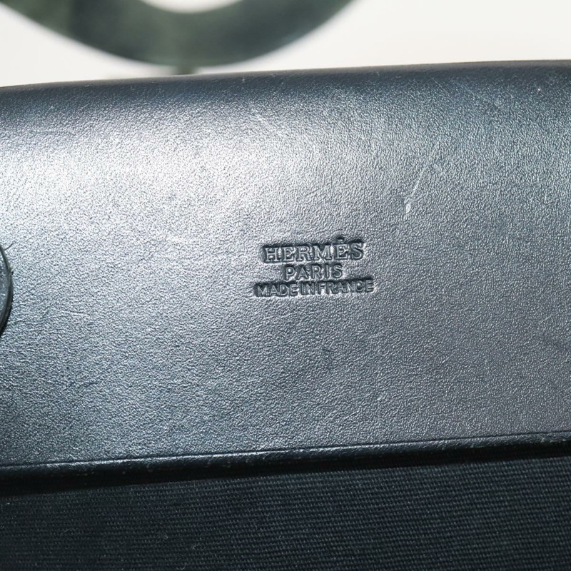 【日本直送】愛馬仕 Herbag Cabass GM 帆布手提包，兩用，黑色/銀色，正品 BAZ865A-16