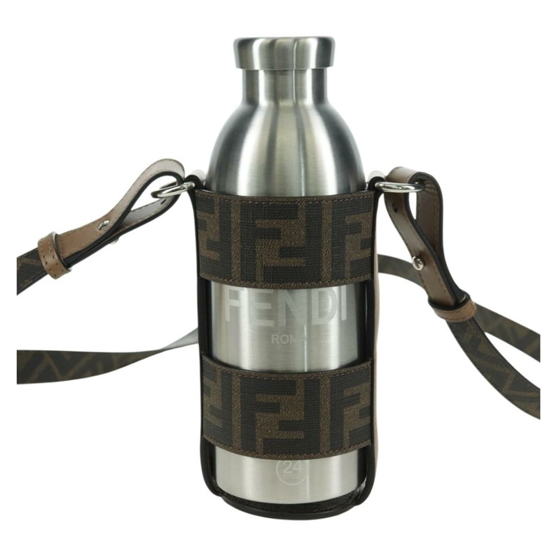 【日本直送】FENDI Zucca 帆布水瓶架 24Bottls 聯名款 黑色 Auth INZ021M-12