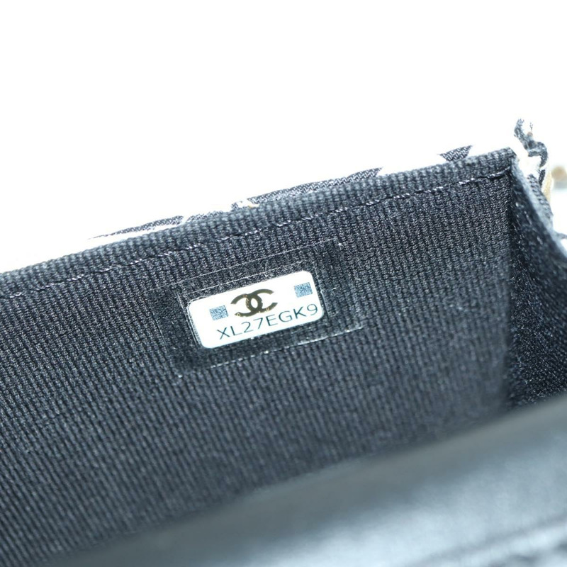 【日本直送】香奈兒 (CHANEL) 菱格紋旗鏈包，棉質米色，CC 認證 YKZ1020SAM-10