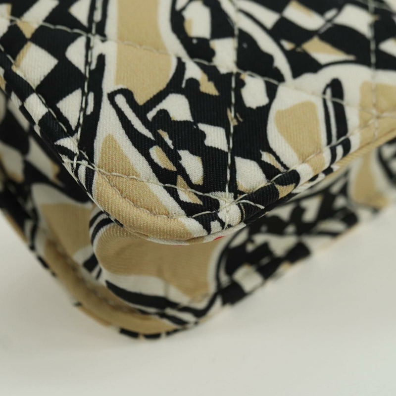 【日本直送】香奈兒 (CHANEL) 菱格紋旗鏈包，棉質米色，CC 認證 YKZ1020SAM-15