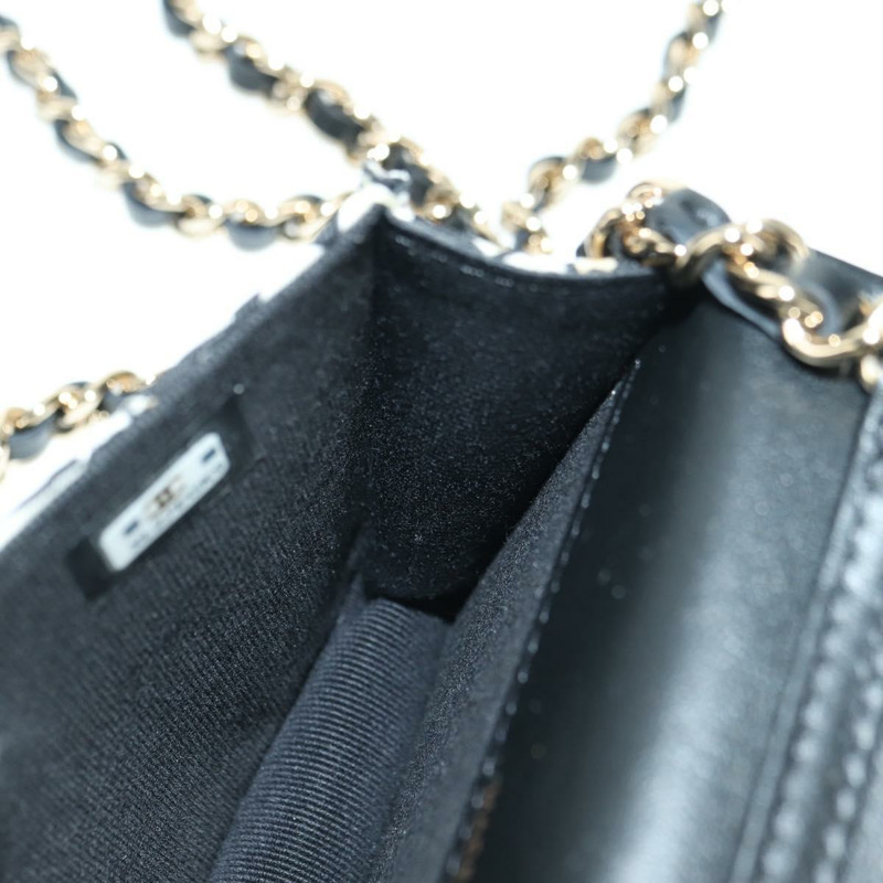 【日本直送】香奈兒 (CHANEL) 菱格紋旗鏈包，棉質米色，CC 認證 YKZ1020SAM-19