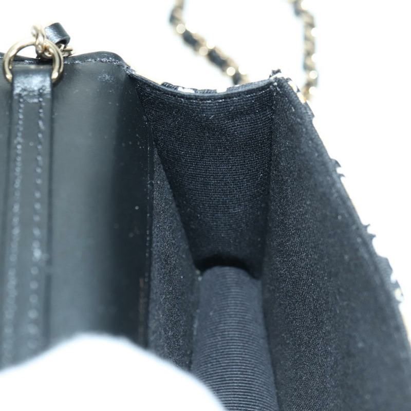 【日本直送】香奈兒 (CHANEL) 菱格紋旗鏈包，棉質米色，CC 認證 YKZ1020SAM-20