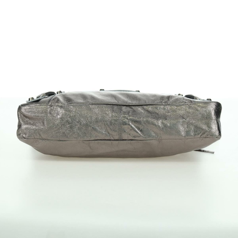 【日本直送】BALENCIAGA The First 手提包 皮革 2way 銀色 103208 正品 YKZ863SAM-4