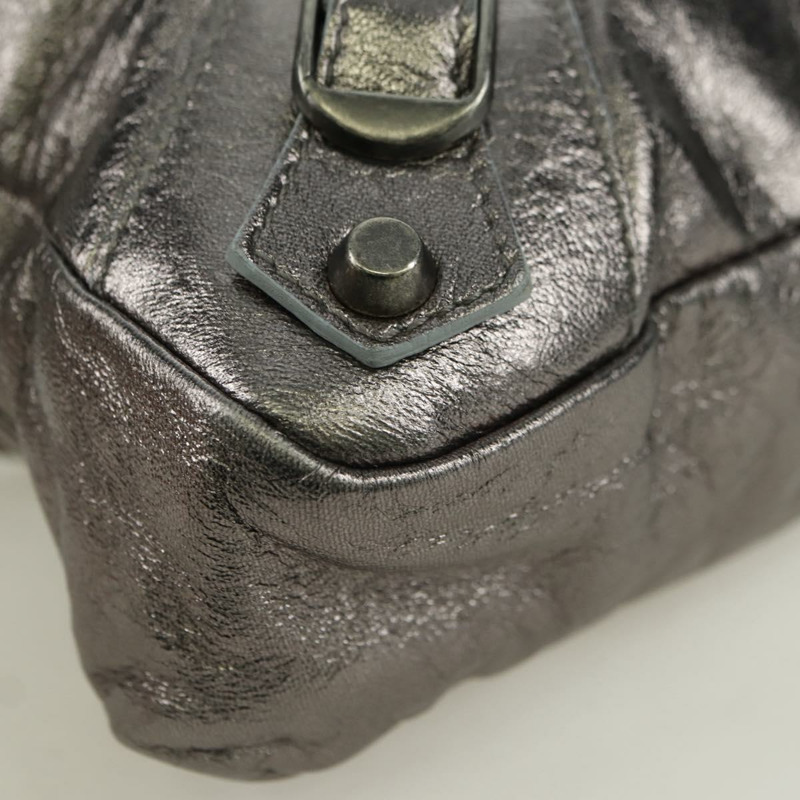 【日本直送】BALENCIAGA The First 手提包 皮革 2way 銀色 103208 正品 YKZ863SAM-9