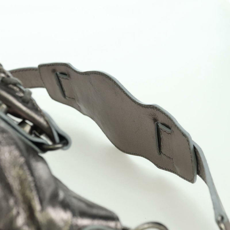 【日本直送】BALENCIAGA The First 手提包 皮革 2way 銀色 103208 正品 YKZ863SAM-13