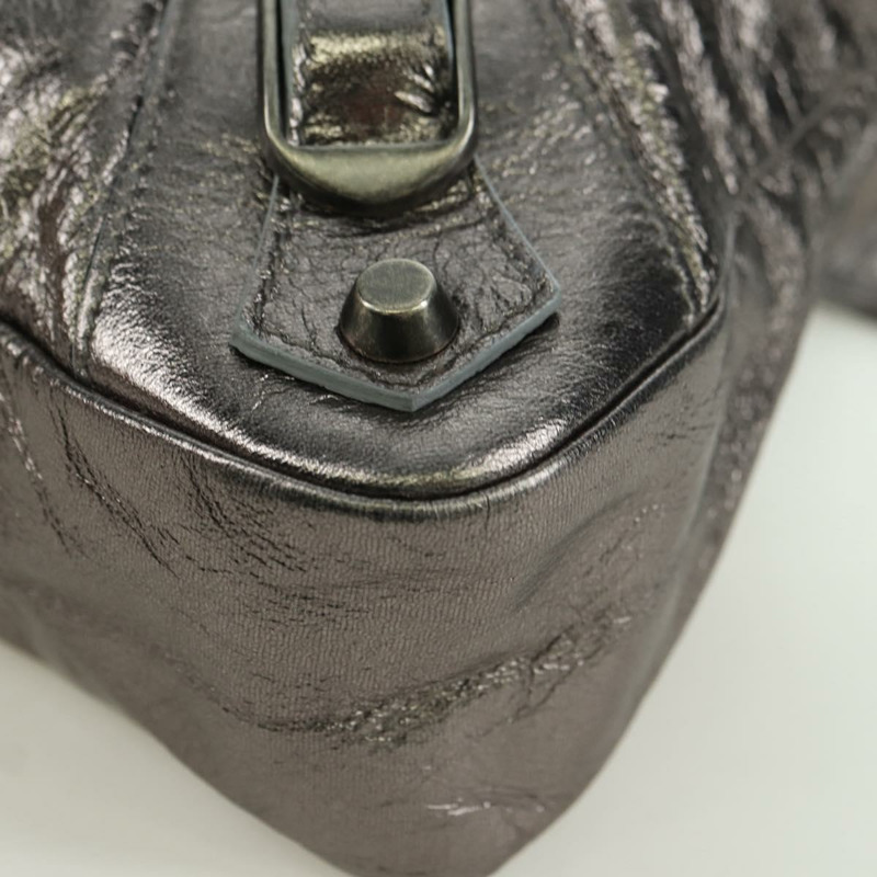 【日本直送】BALENCIAGA The First 手提包 皮革 2way 銀色 103208 正品 YKZ863SAM-14