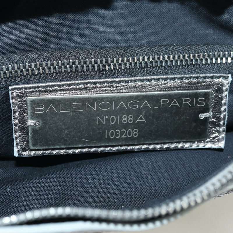 【日本直送】BALENCIAGA The First 手提包 皮革 2way 銀色 103208 正品 YKZ863SAM-19