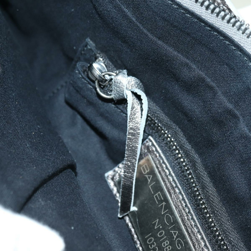 【日本直送】BALENCIAGA The First 手提包 皮革 2way 銀色 103208 正品 YKZ863SAM-22
