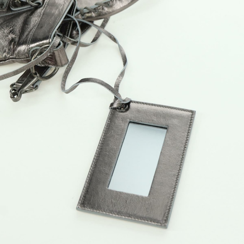 【日本直送】BALENCIAGA The First 手提包 皮革 2way 銀色 103208 正品 YKZ863SAM-24