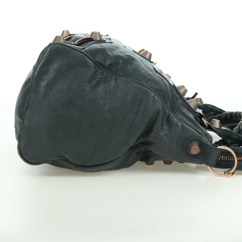 【日本直送】BALENCIAGA 經典 Vero 手提包 皮革 兩用 灰色/金色 263244 正品 yk20212SAM-3