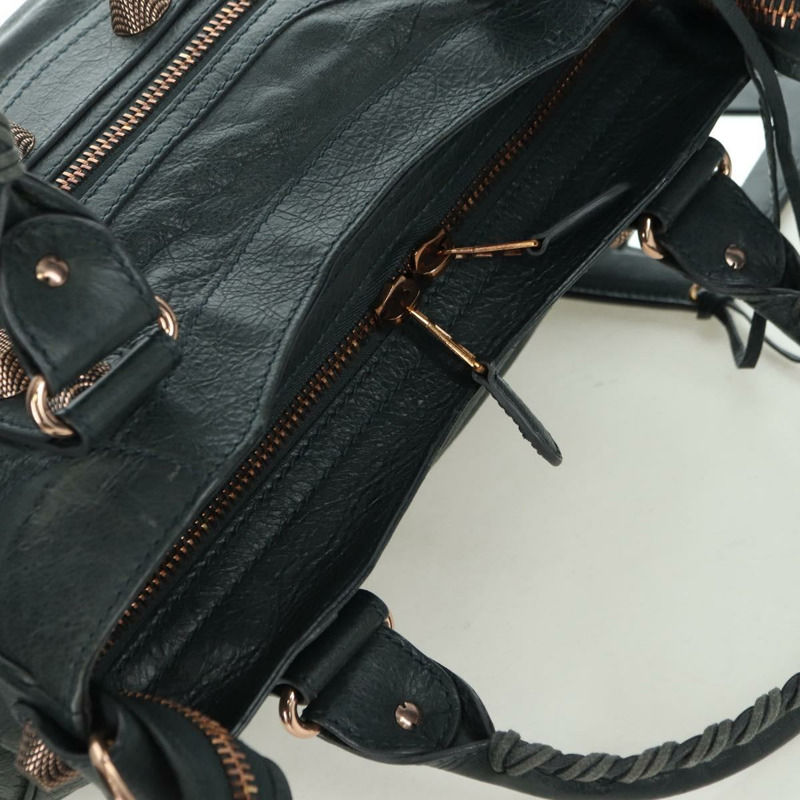 【日本直送】BALENCIAGA 經典 Vero 手提包 皮革 兩用 灰色/金色 263244 正品 yk20212SAM-5