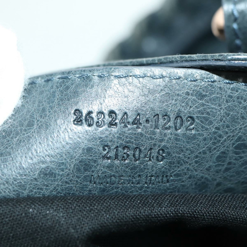 【日本直送】BALENCIAGA 經典 Vero 手提包 皮革 兩用 灰色/金色 263244 正品 yk20212SAM-11