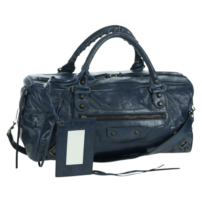 【日本直送】BALENCIAGA Twiggy 手提包 皮革 兩用 海軍藍 128523 正品 yk20202SAM-0