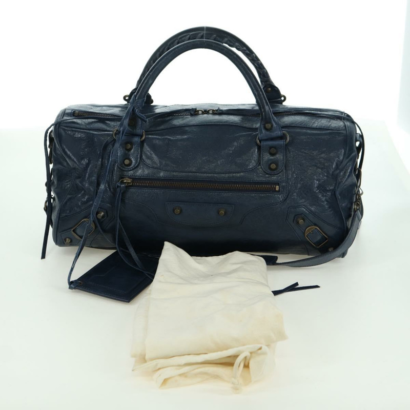 【日本直送】BALENCIAGA Twiggy 手提包 皮革 兩用 海軍藍 128523 正品 yk20202SAM-11