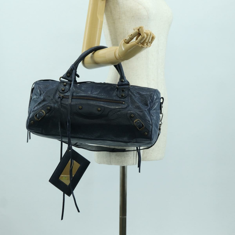 【日本直送】BALENCIAGA Twiggy 手提包 皮革 兩用 海軍藍 128523 正品 yk20202SAM-27