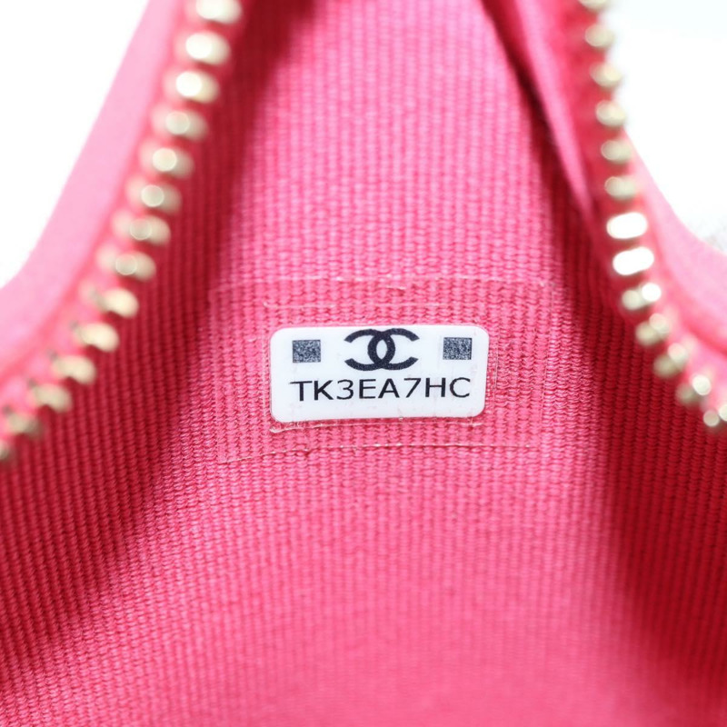 【日本直送】香奈兒 (CHANEL) 絎縫星形包飾 羊皮 粉紅色 金 CC 正品 YKZ1175SAM-10