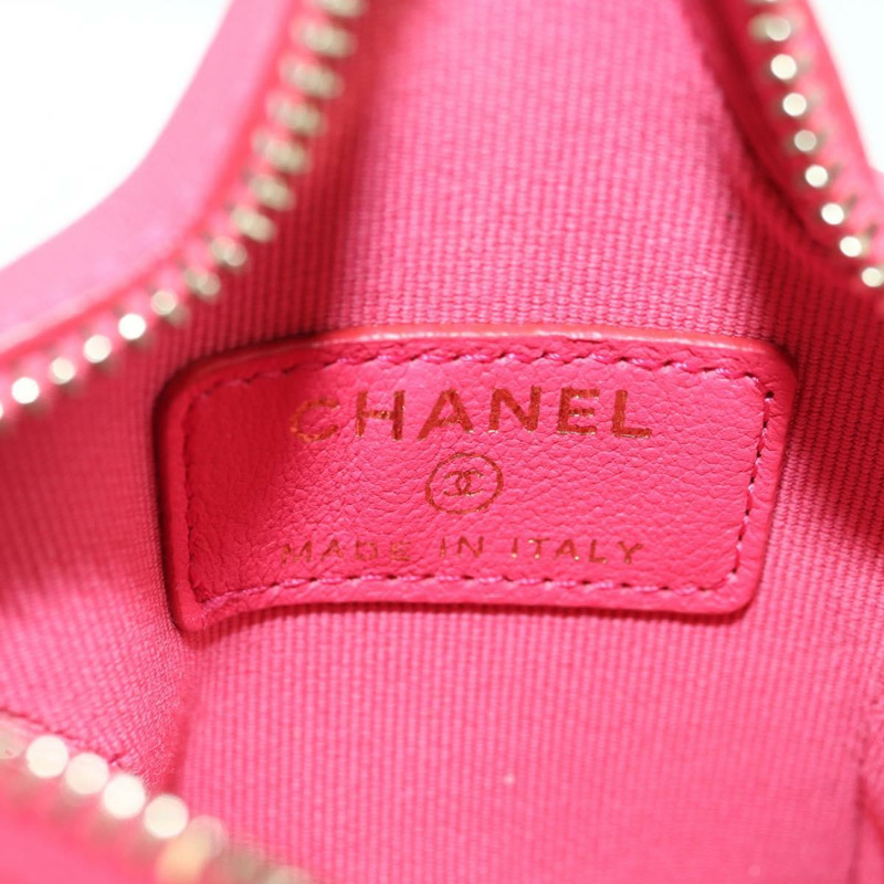 【日本直送】香奈兒 (CHANEL) 絎縫星形包飾 羊皮 粉紅色 金 CC 正品 YKZ1175SAM-16