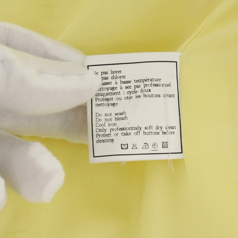 【日本直送】香奈兒羊毛黃色CC標誌外套半裙組 YKZ1185SAV-9