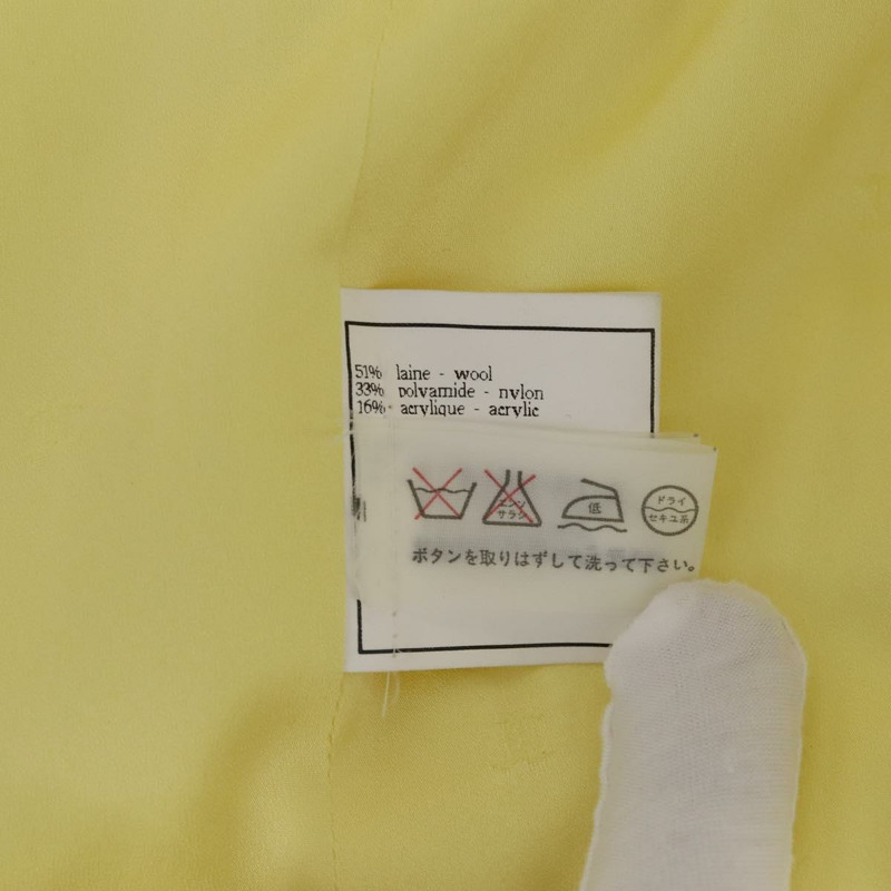 【日本直送】香奈兒羊毛黃色CC標誌外套半裙組 YKZ1185SAV-10