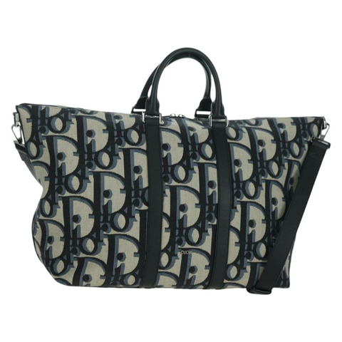 Christian Dior Trotter帆布旅行包 40吋 兩用款 海軍藍/銀色 正品 YKZ1047SAM