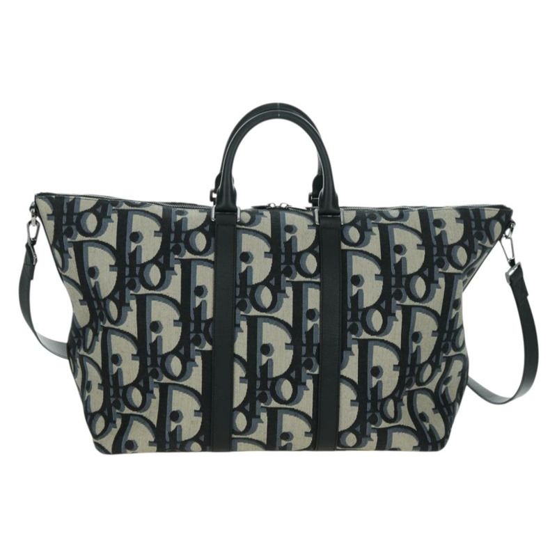 【日本直送】Christian Dior Trotter帆布旅行包 40吋 兩用款 海軍藍/銀色 正品 YKZ1047SAM-1