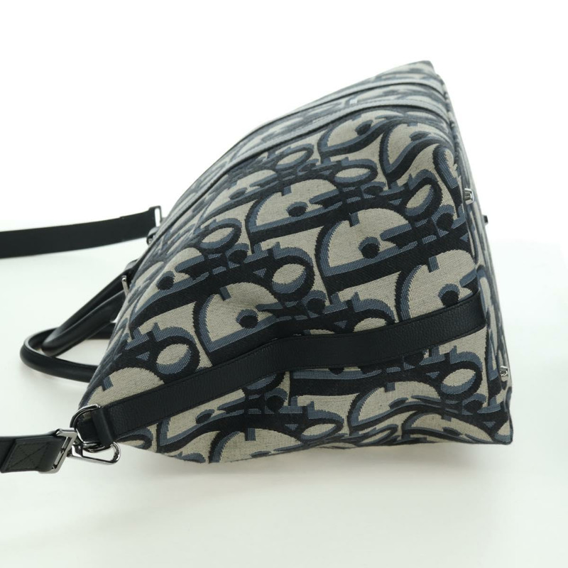 【日本直送】Christian Dior Trotter帆布旅行包 40吋 兩用款 海軍藍/銀色 正品 YKZ1047SAM-2