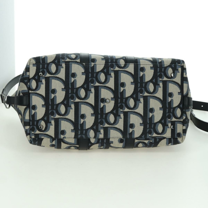 【日本直送】Christian Dior Trotter帆布旅行包 40吋 兩用款 海軍藍/銀色 正品 YKZ1047SAM-4